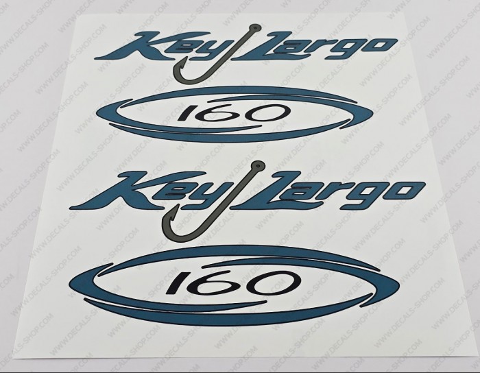 Key Largo 160 Bay Boat Decal Set of 2 x 11"